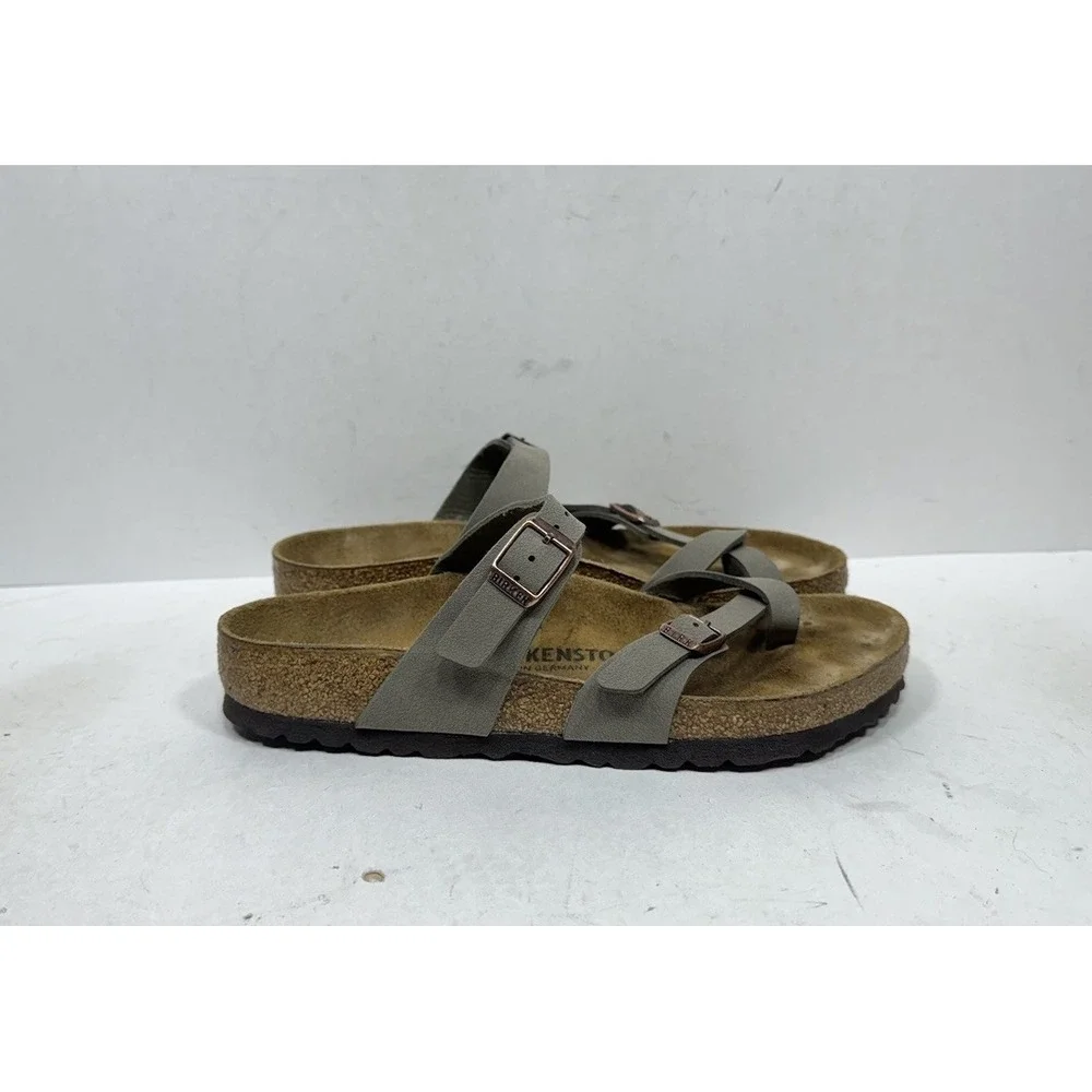 Birkenstock Mayari Birkibuc Stone Sandals Women's Size 8 / 39